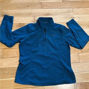 The North Face Women’s Teal Fleece ¼ Zip Pullover Size L